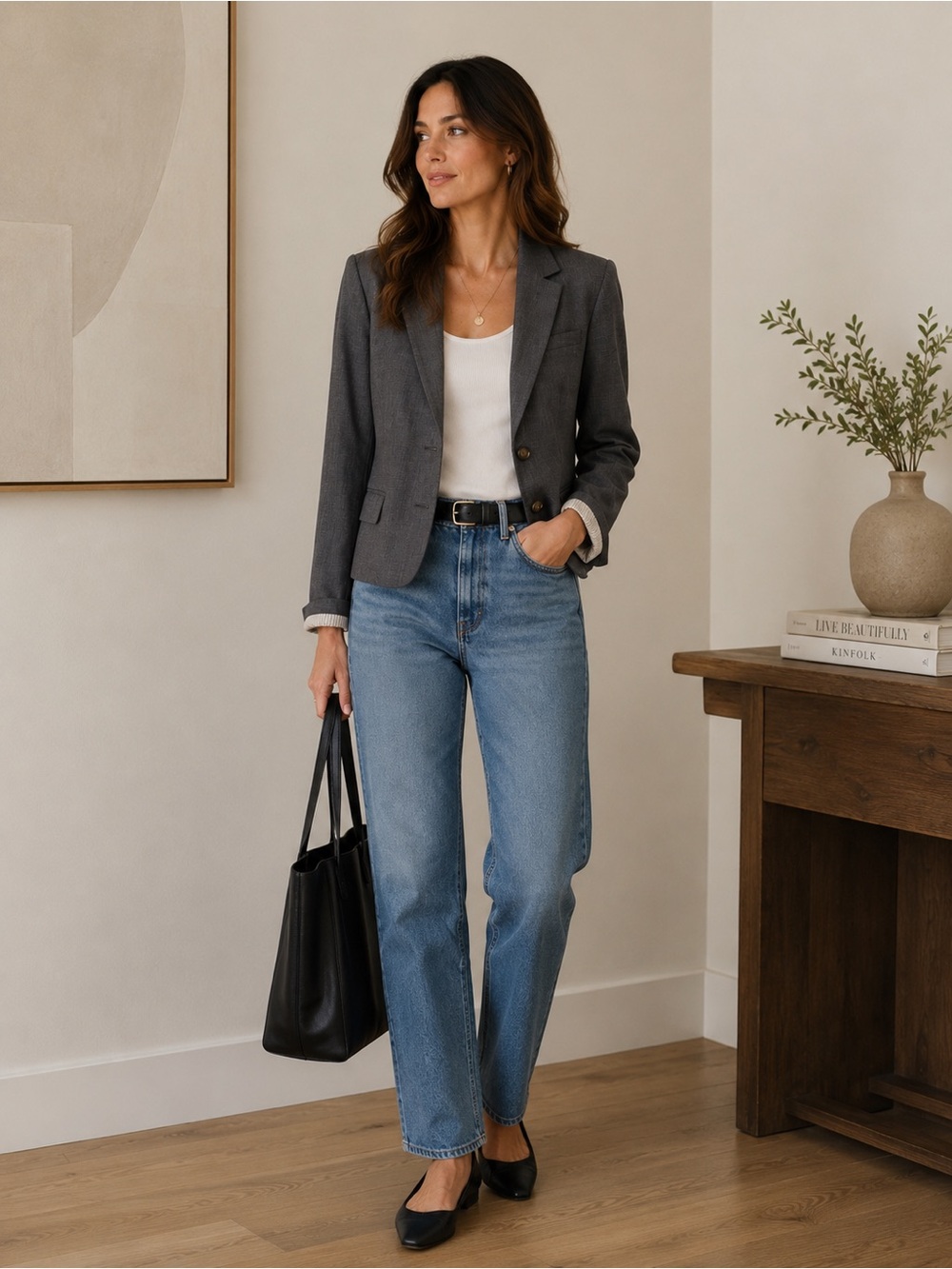 Banana Republic Stretch Petite Wool Blazer